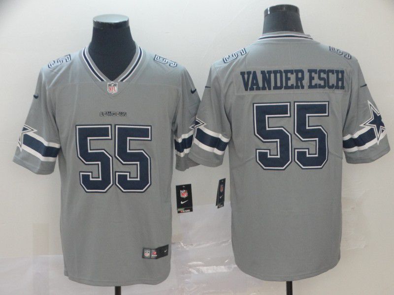 Men Dallas Cowboys #55 Vander esch Grey Nike Vapor Untouchable Limited NFL Jersey->dallas cowboys->NFL Jersey